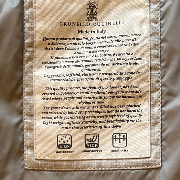 Brunello Cuccinelli Waterproof Down Vest XS - Picture 6 of 8
